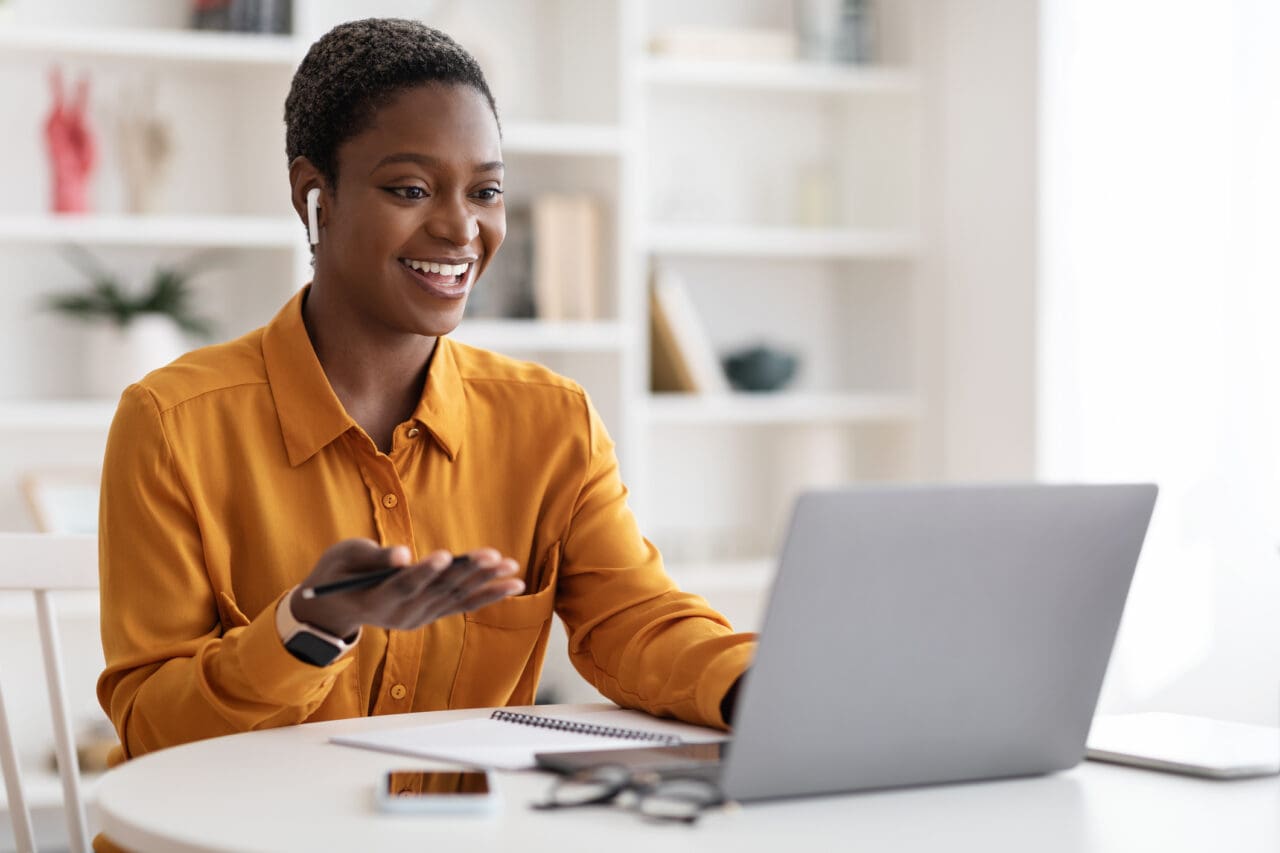 Medicare insurance agent hosting a webinar