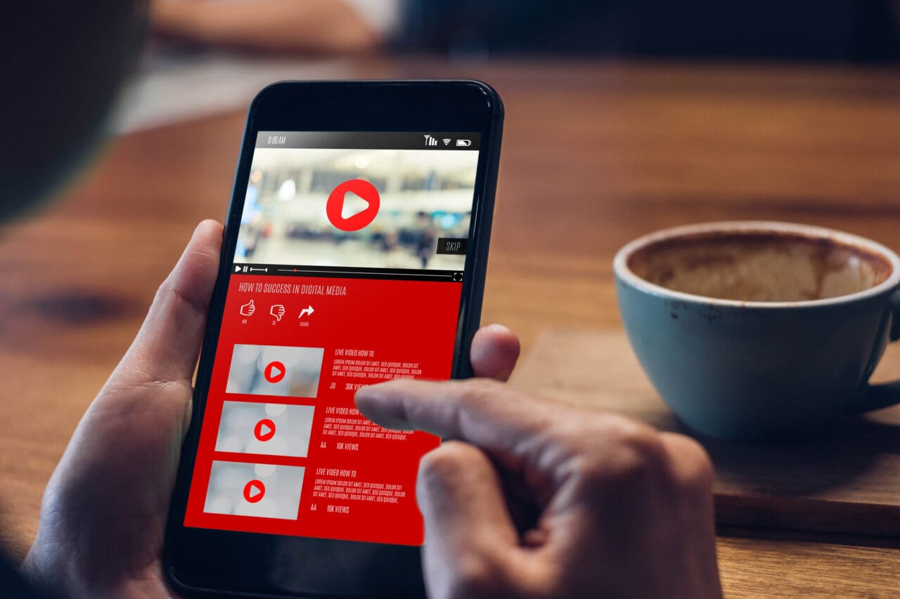 Medicare beneficiary watching online social media video