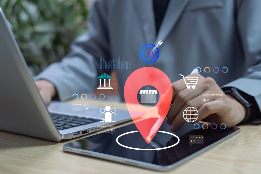 Medicare insurance agent reviewing Google listing visibility