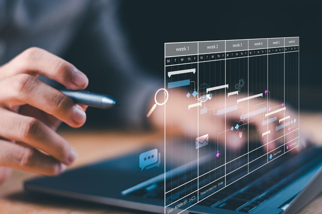 Medicare insurance agent tracking appointments with clients